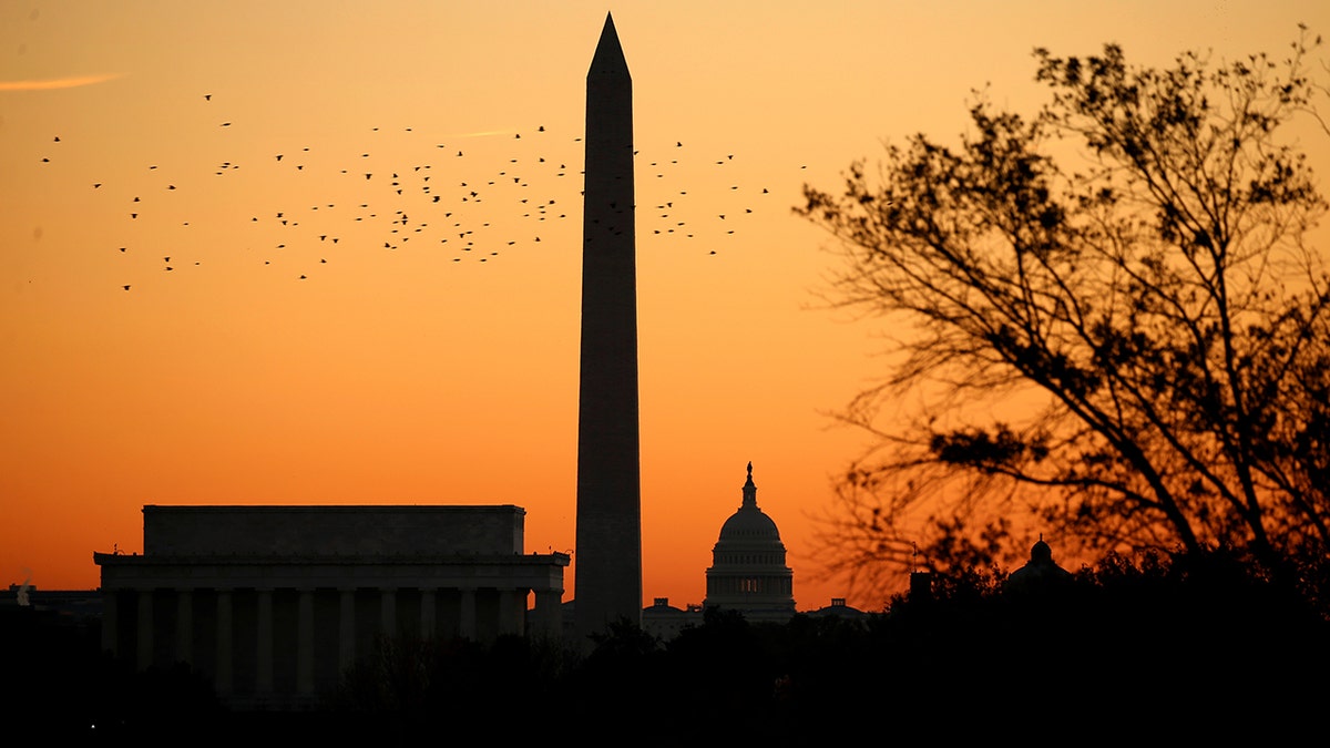 Washington, DC skyline at sunrise