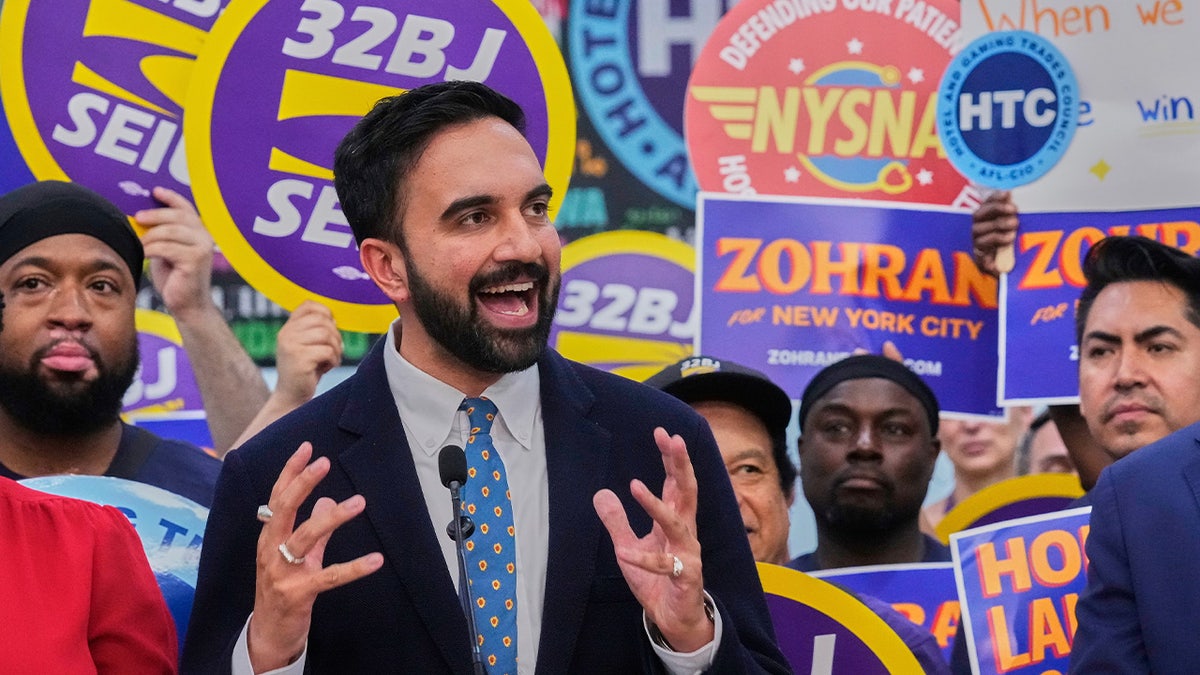 Zohran Mamdani at rally