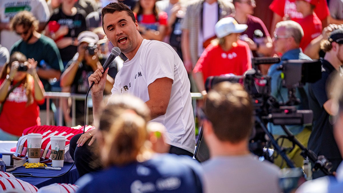 Charlie Kirk on Utah Valley University campus