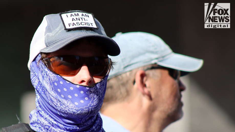 anti fascist protester