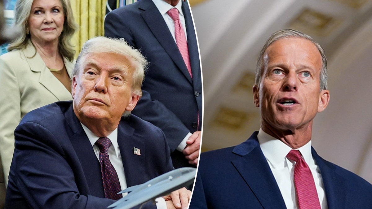 President Donald Trump and Senator John Thune