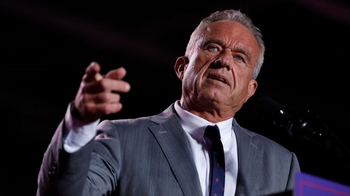 rfk jr. is shown close up