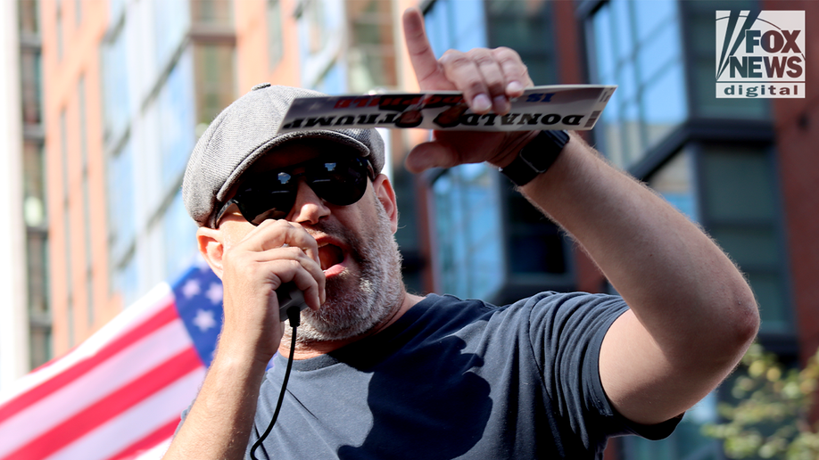 labor day protester at rally