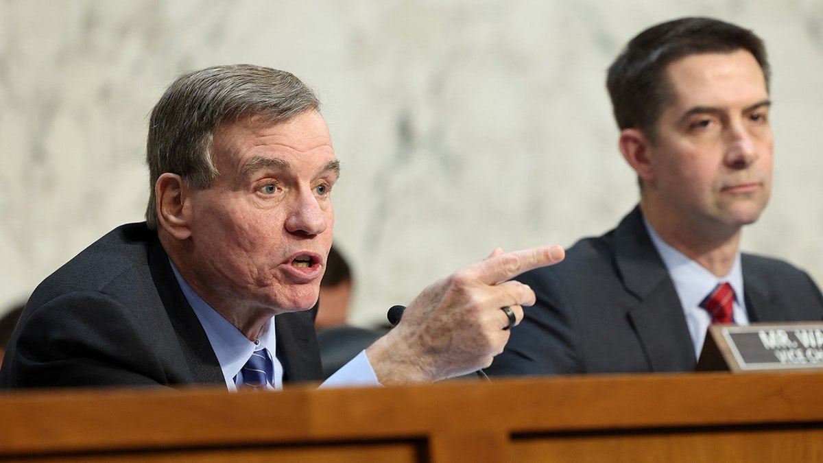 Sen. Mark Warner at Senate hearing
