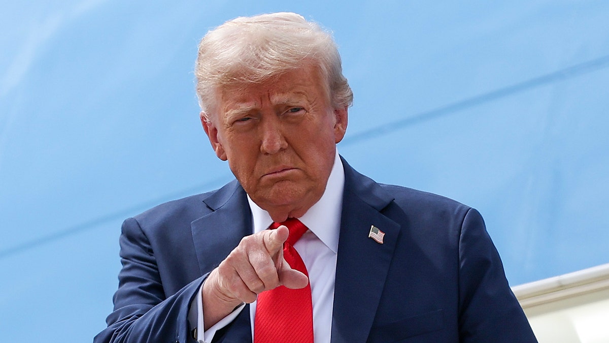 President Donald Trump points