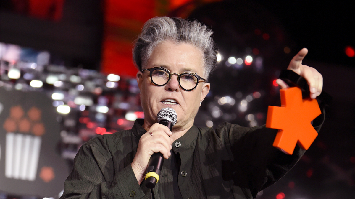 Rosie O'Donnell speaks at event