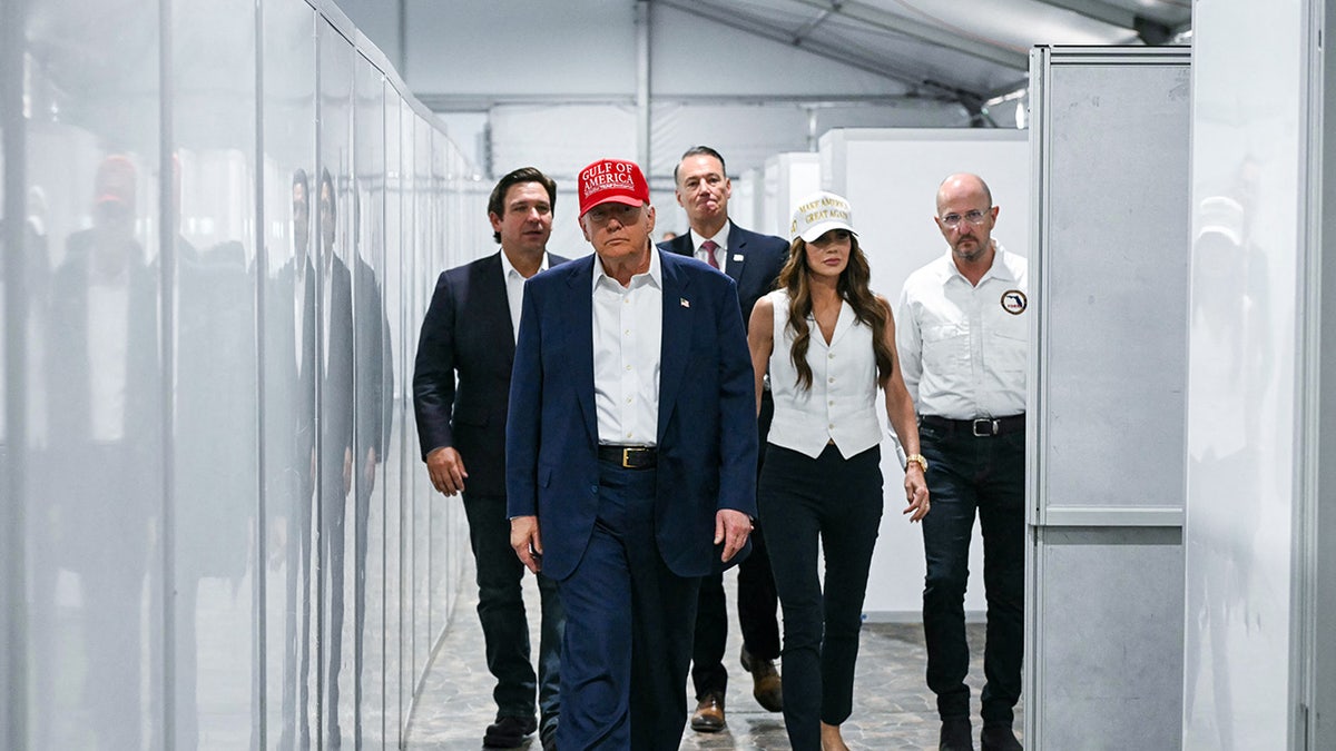 Trump, Noem, DeSantis tour migrant detention facility in Everglades