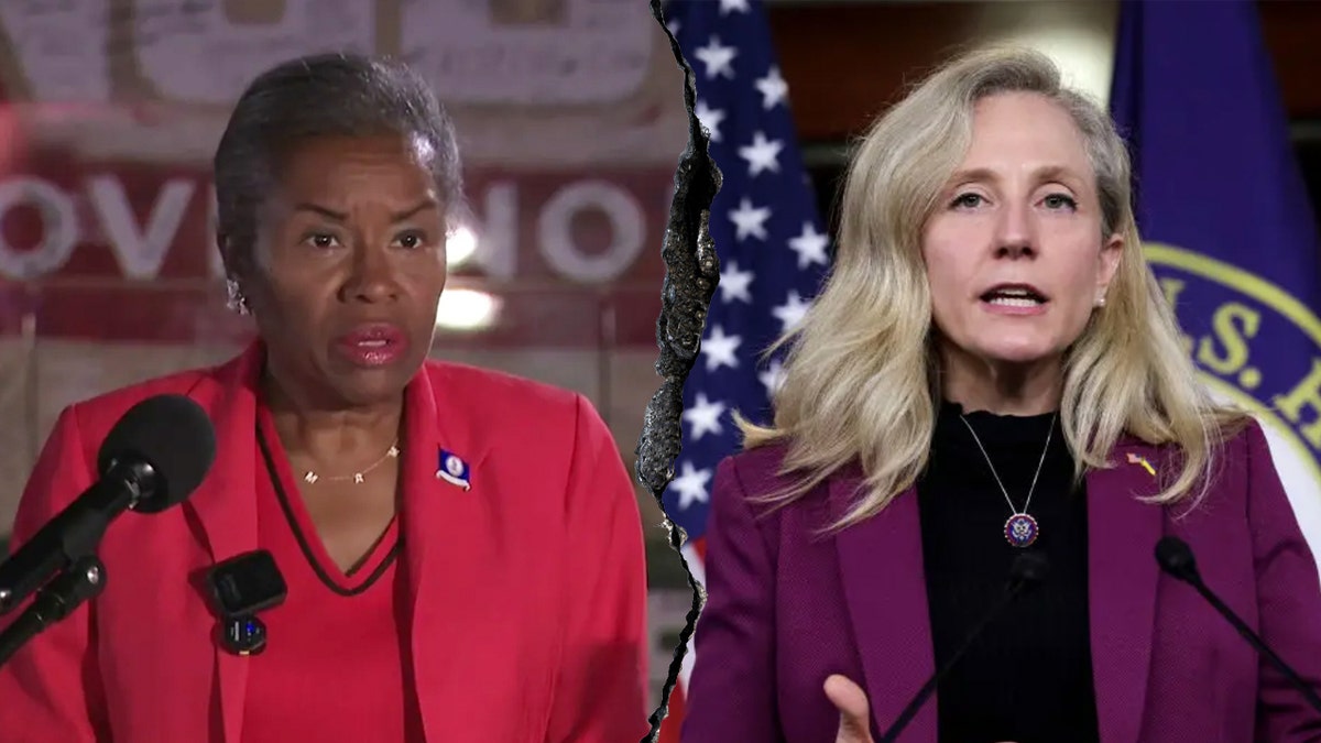A split of Winsome Earle-Sears and Abigail Spanberger.