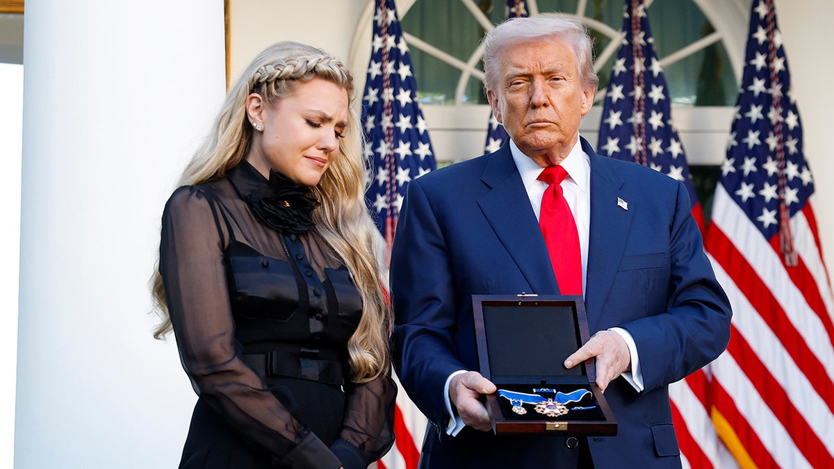 Erika Kirk and President Donald Trump