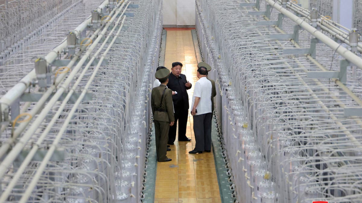 North Korean leader Kim Jong Un in nuclear facility