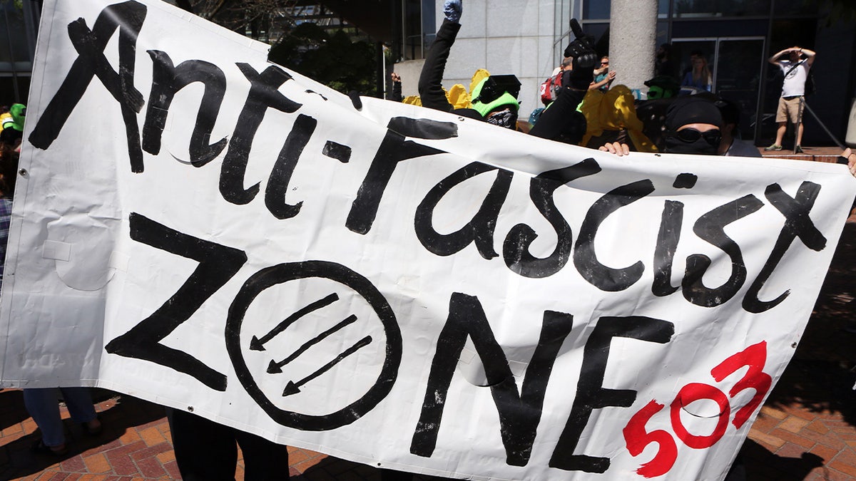 Antifa sign in Portland