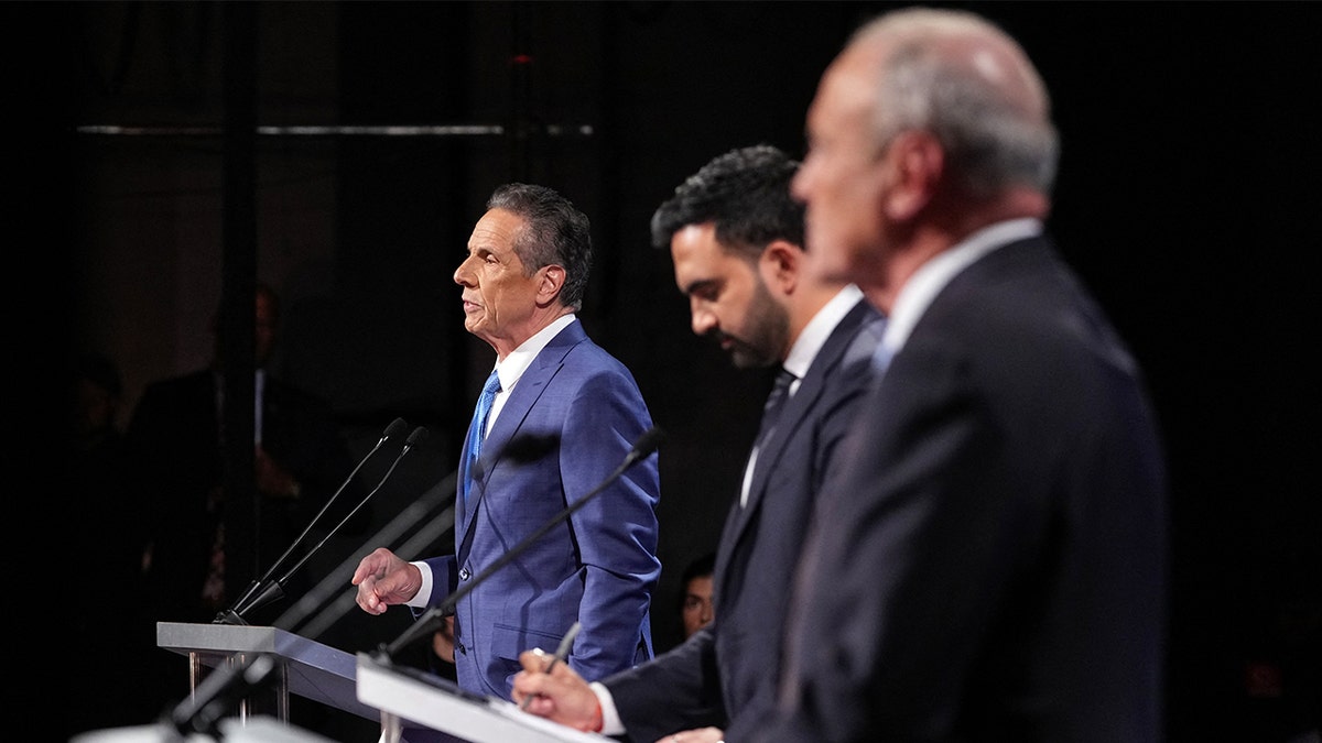 Andrew Cuomo, Zohran Mamdani and Curis Sliwa