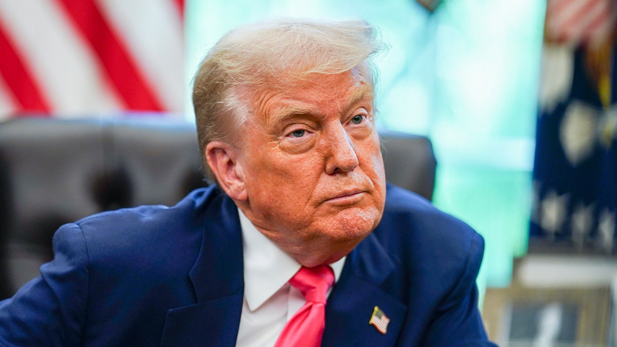 President Donald Trump in the Oval Office. 