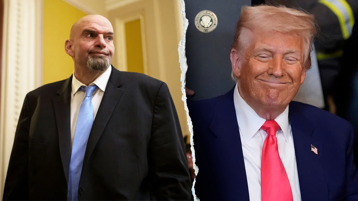 Sen. John Fetterman, D-Pa., and President Donald Trump