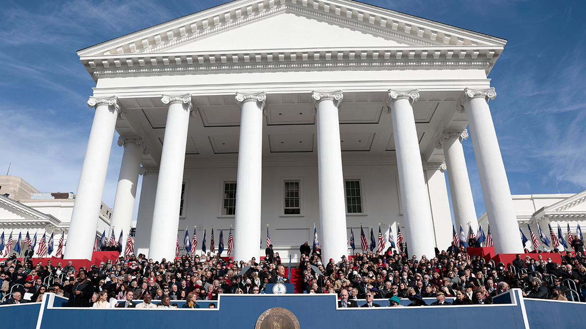Virginia State Capitol at Youngkin inauguration