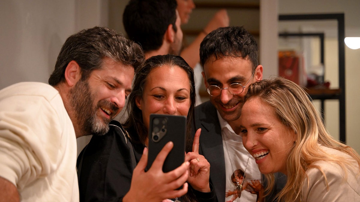 Hostage families on the phone in Washington, D.C.