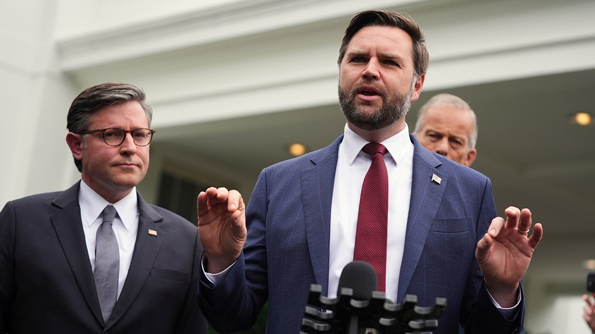 Vice President JD Vance and House Speaker Mike Johnson in suits