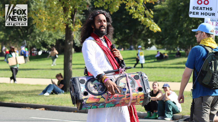 jesus no kings protester