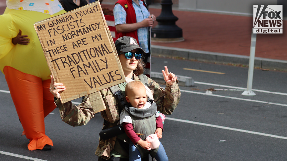 mother no kings protest