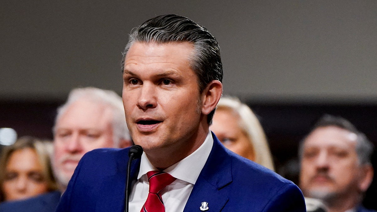 Pete Hegseth speaking