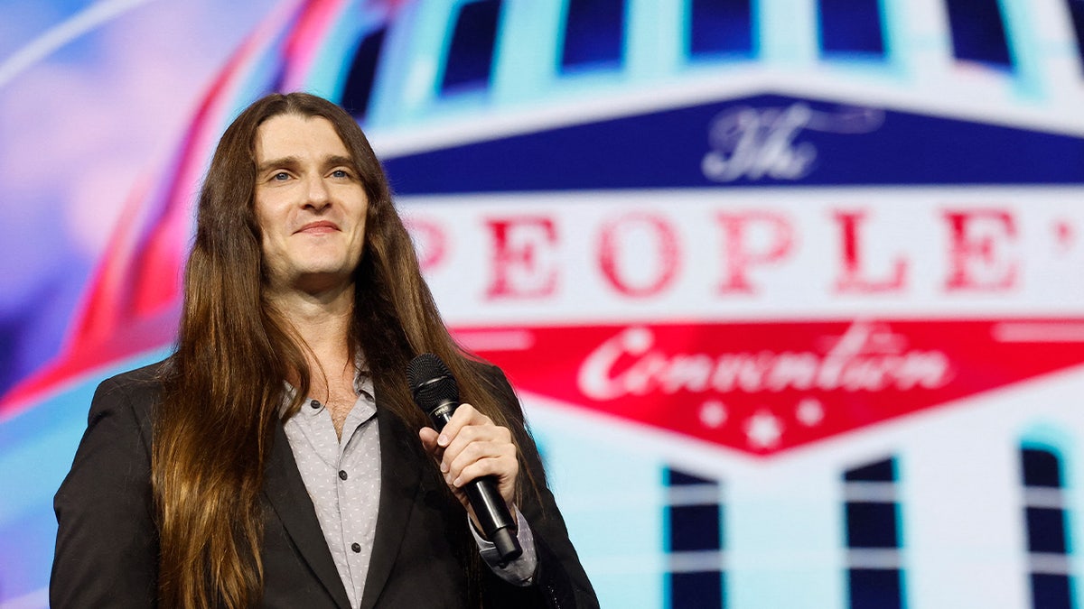 Scott Presler speaking during TPUSA event