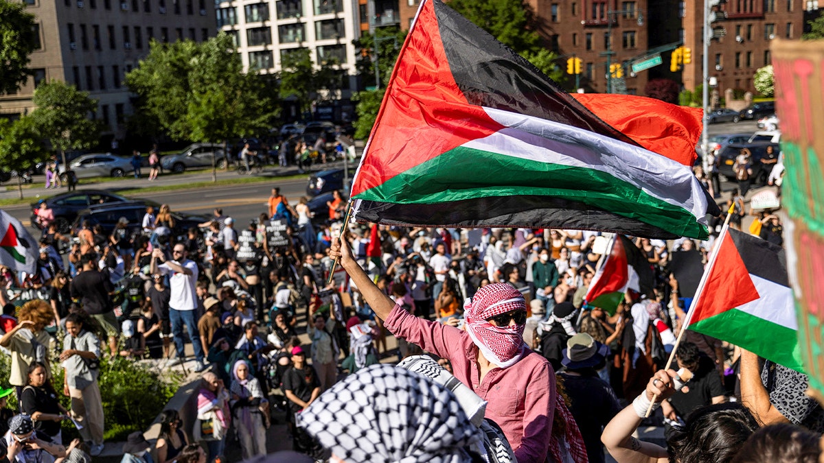Anti-Israel agitators in Brooklyn