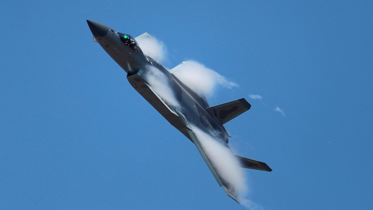 A J-20 stealth fighter jet of the Chinese People's Liberation Army (PLA) Air Force performs at the China International Aviation and Aerospace Exhibition, or Airshow China, in Zhuhai, Guangdong province, China November 9, 2022