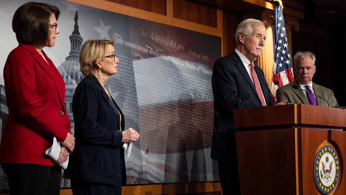 Democrat Senators explain their votes after putting the government on the path to re-opening