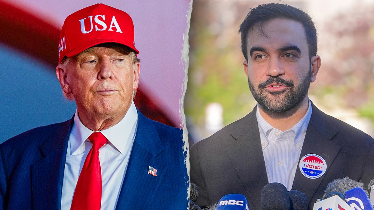 President Donald Trump and Zohran Mamdani shown in a split image