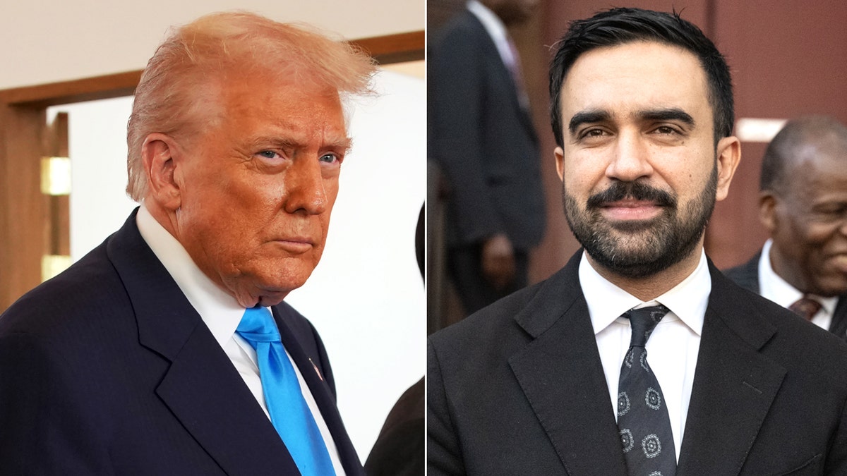 Left: President Donald Trump; Right: New York City mayoral candidate Zohran Mamdani