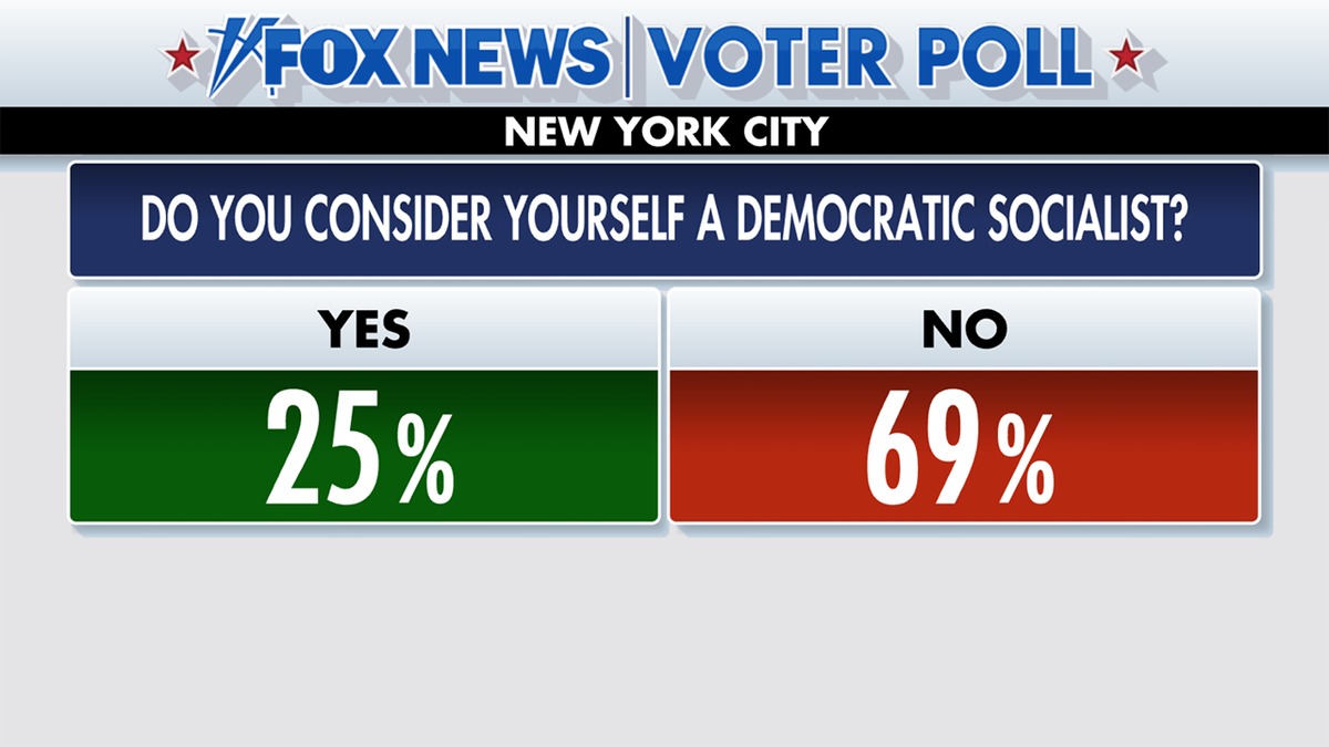 Fox News Voter Poll results on question if voters consider themselves Democratic Socialists
