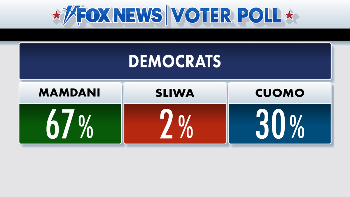 Fox News Voter Poll results on how Democrats voted in NYC mayoral race