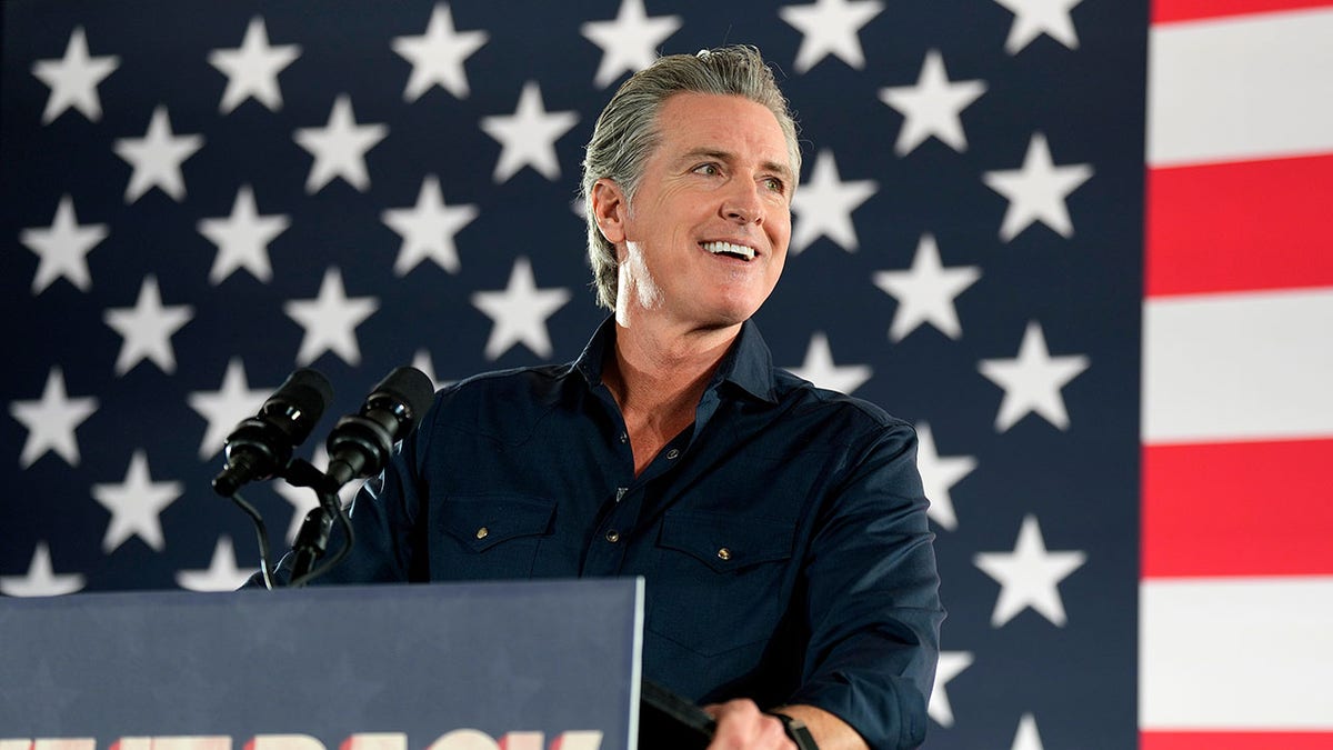 Gavin Newsom in Houston