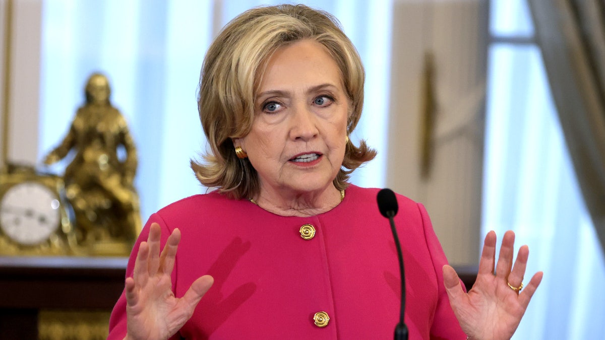 Hillary Clinton speaking at State Department