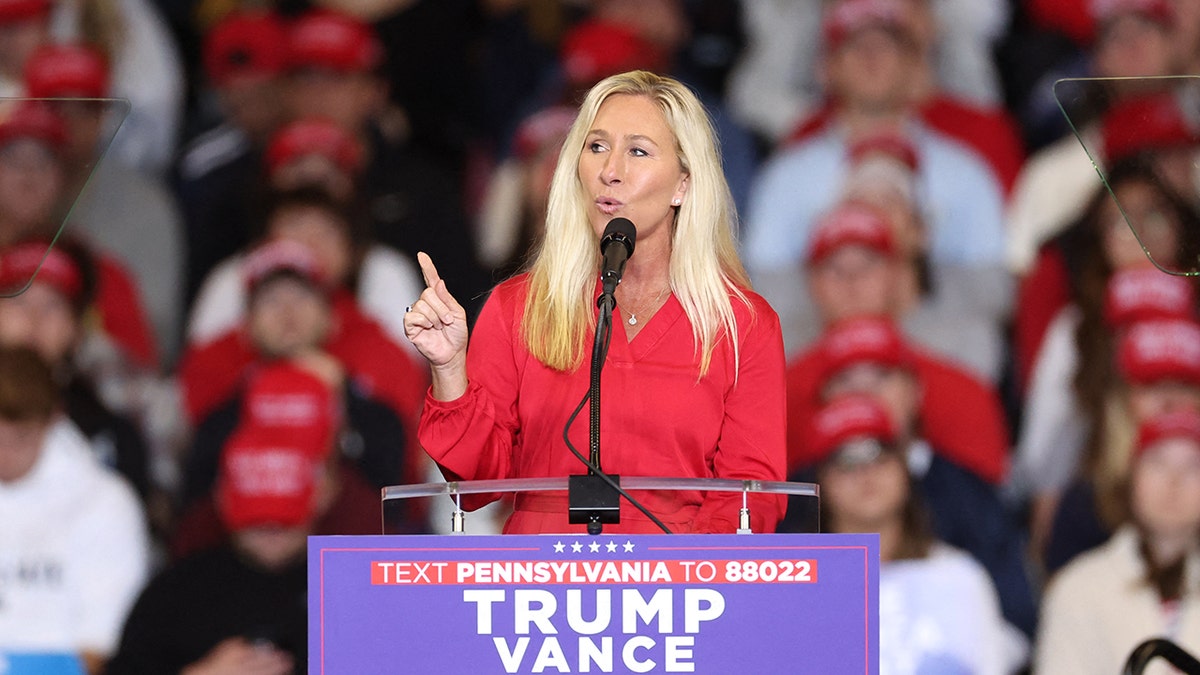 Marjorie Taylor Greene campaigns for Trump