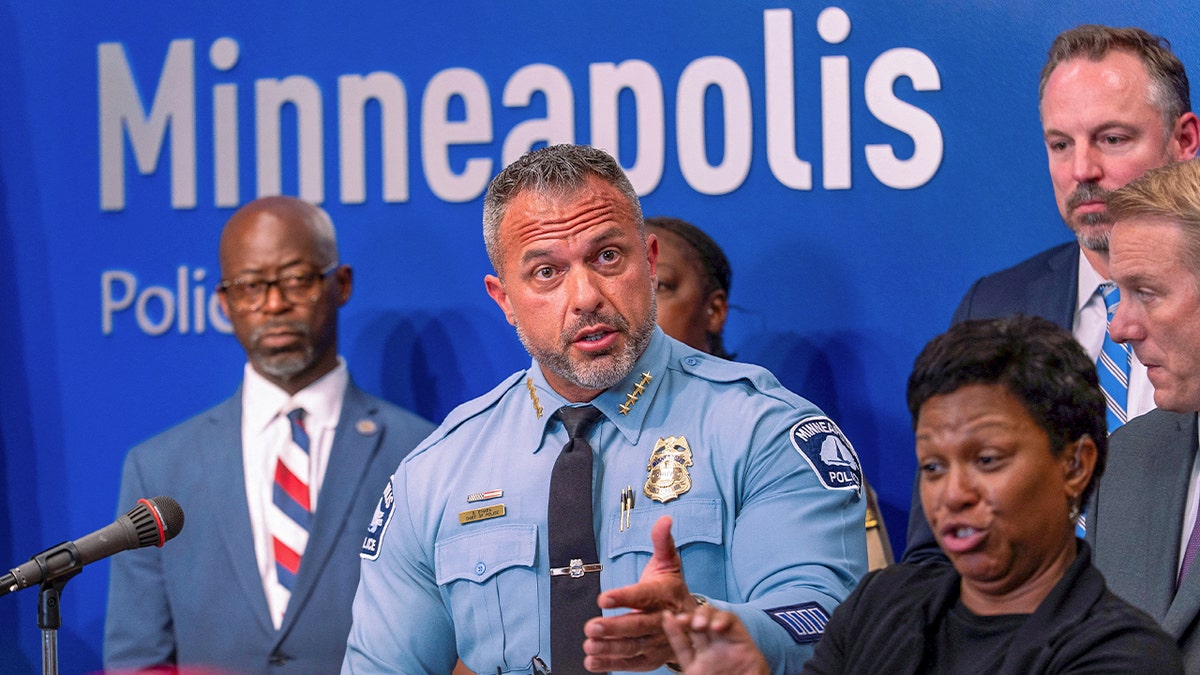 Minneapolis Police Chief Brian O'Hara at a news conference