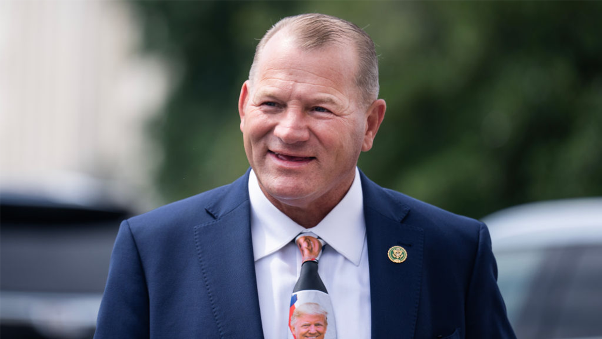Rep. Troy Nehls wearing a Trump tie