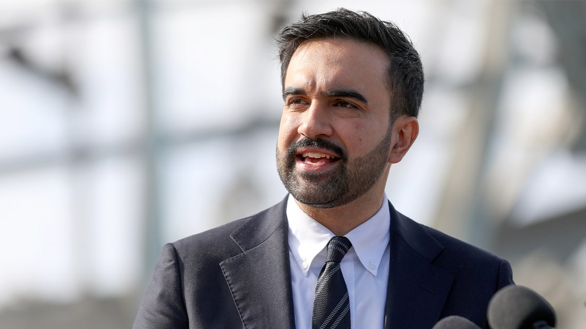 Zohran Mamdani speaks to press the day after winning the election