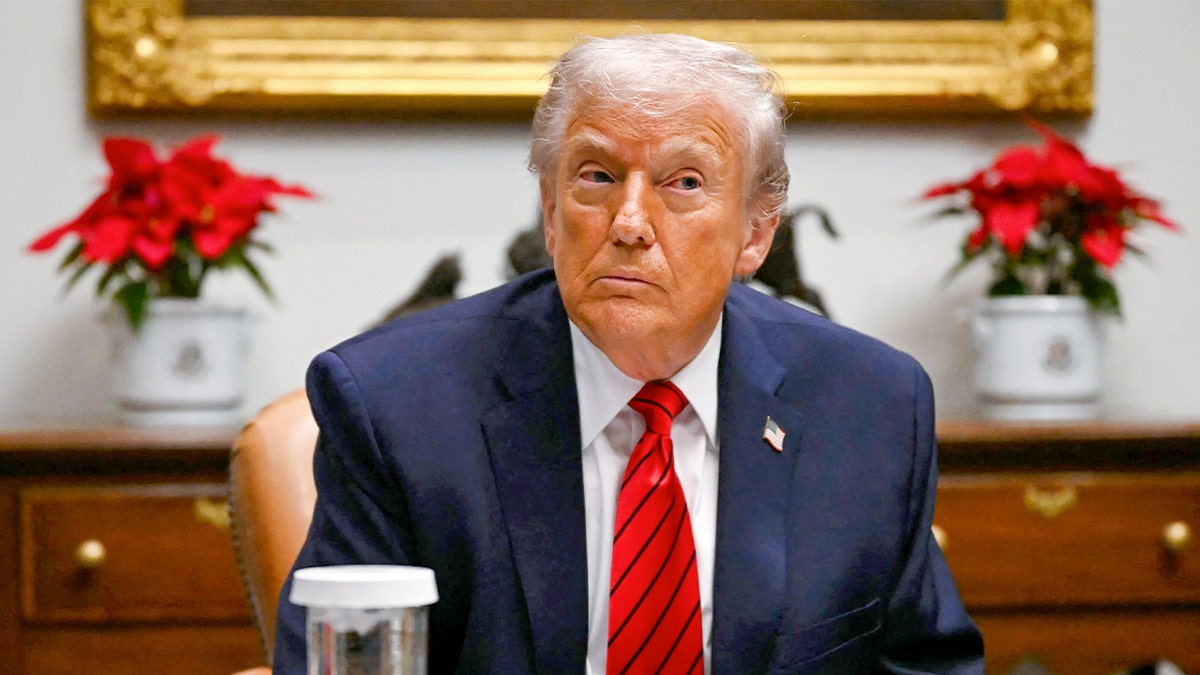 President Trump at a meeting with business leaders