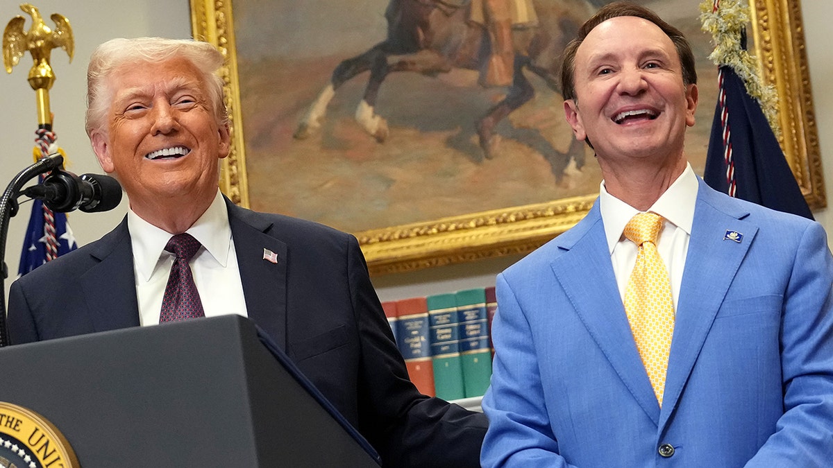 President Donald Trump and Louisiana Gov. Jeff Landry