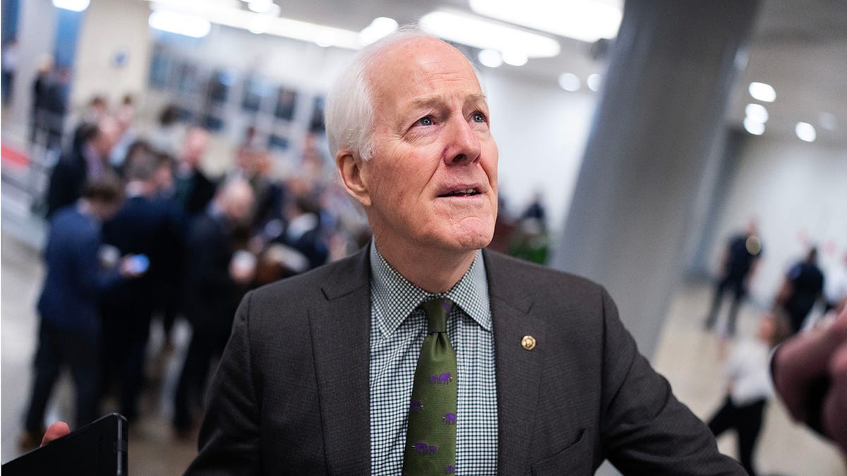 Sen. John Cornyn, R-Tx., in the Senate subway.