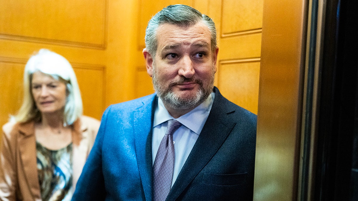 Ted Cruz gets on elevator