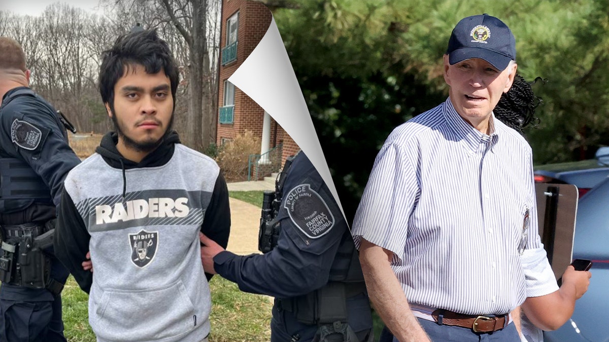 Former President Joe biden next to illegal immigrant accused murderer Marvin Morales-Ortez