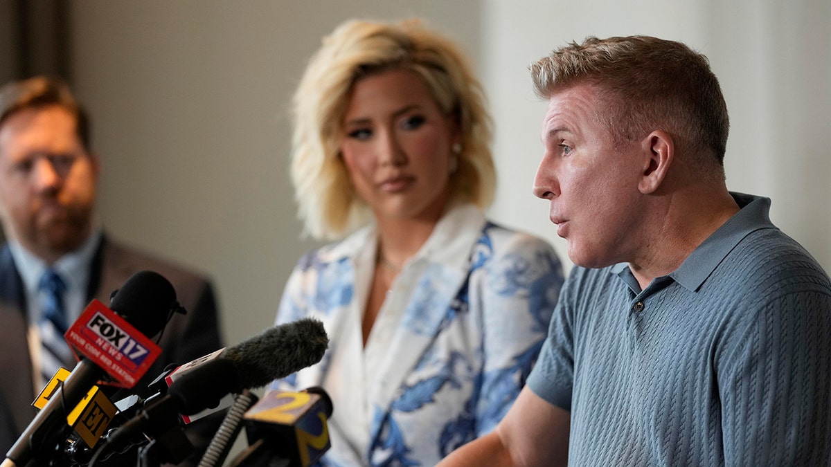 TV personality Todd Chrisley speaks to the public after Trump pardons him and Julie Chrisley.