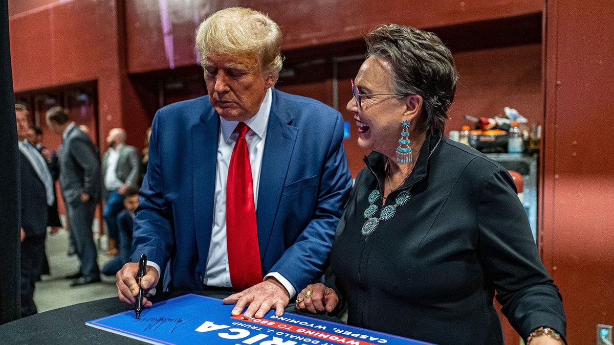 Donald Trump and Harriet Hageman