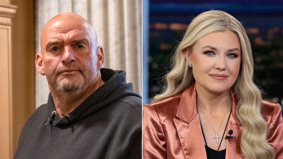 Left: Sen. John Fetterman; Right: Erika Kirk