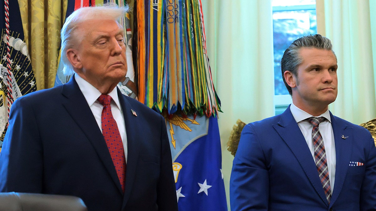 President Donald Trump and War Secretary Pete Hegseth