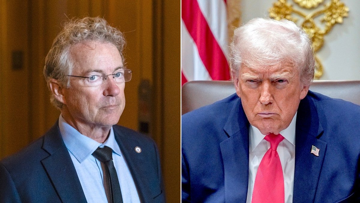Left: Sen. Rand Paul; Right: President Donald Trump
