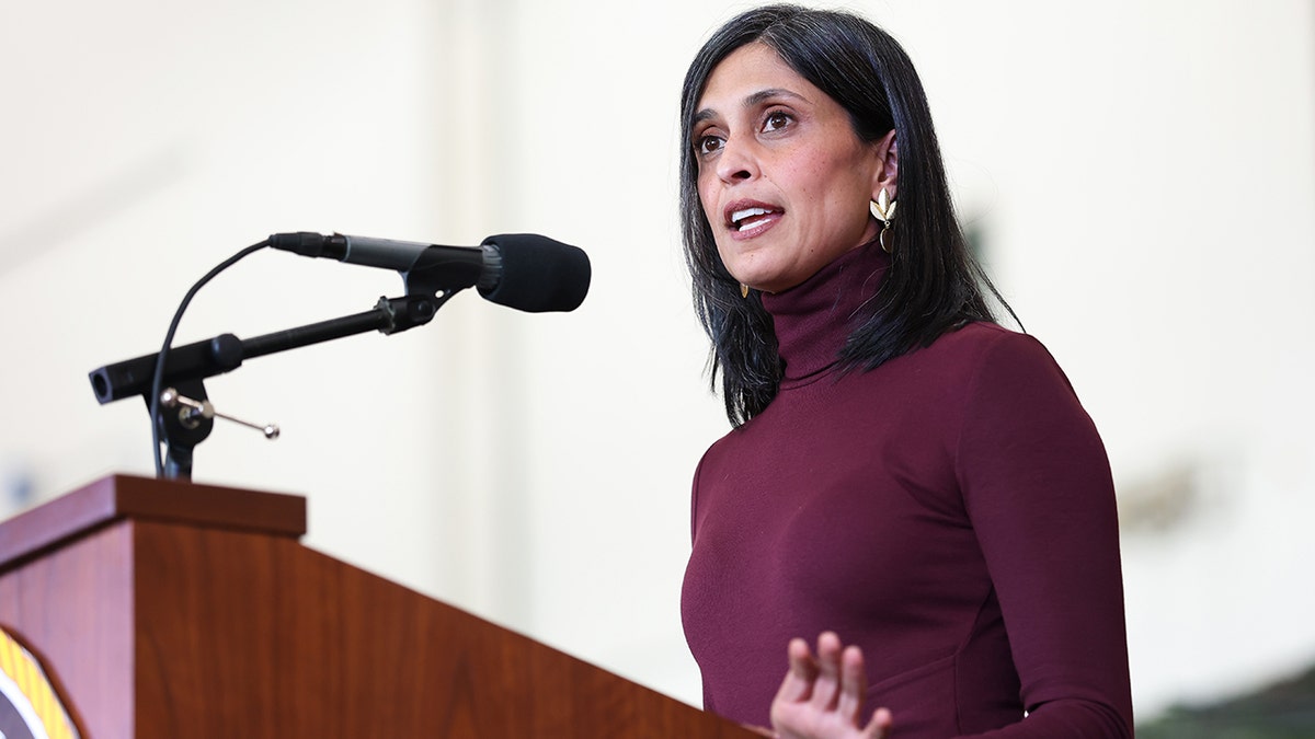 Second Lady Usha Vance seen without a wedding ring