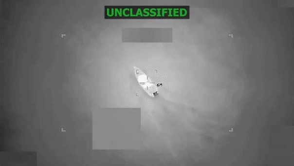 GIF of a boat strike in the Caribbean Sea